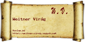 Weitner Virág névjegykártya
